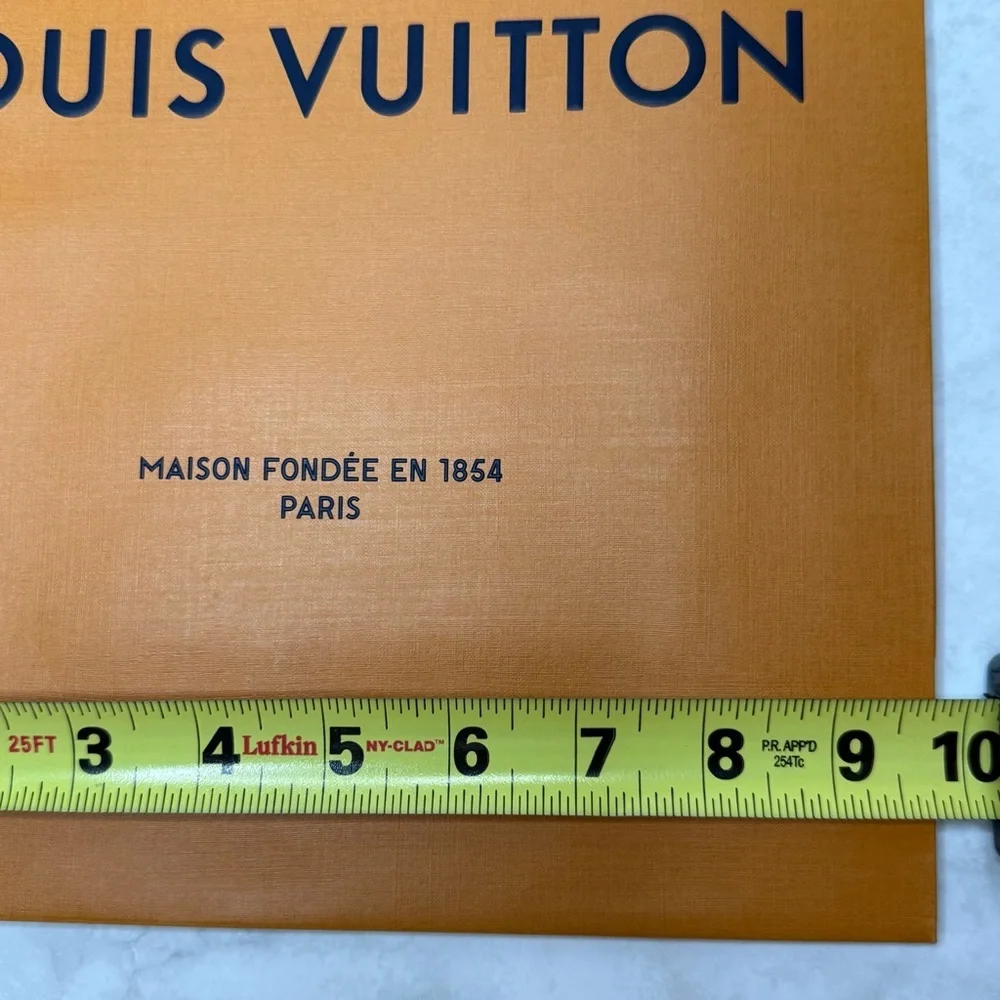 Authentic Louis Vuitton Large Shopping Bag – Orange with Blue Handles